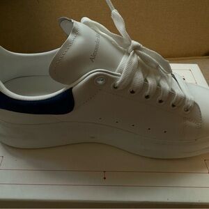 Alexander McQueen White and Blue Men's Sneakers